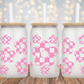 Pink Plaid Daisy - 16oz Cup Wrap